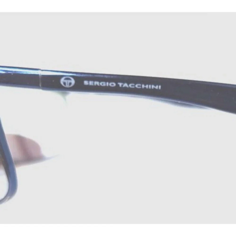 Sergio Tacchini T871/17 Italy Blue Black Wrap Metal Sunglasses UV400 60-17-130mm